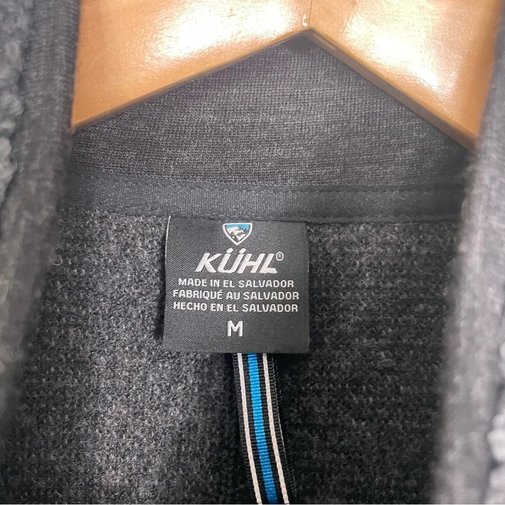 KUHL Kozet Full Zip Jacket Sweater Wool Blend Women’s‎ Size Medium Gray Black